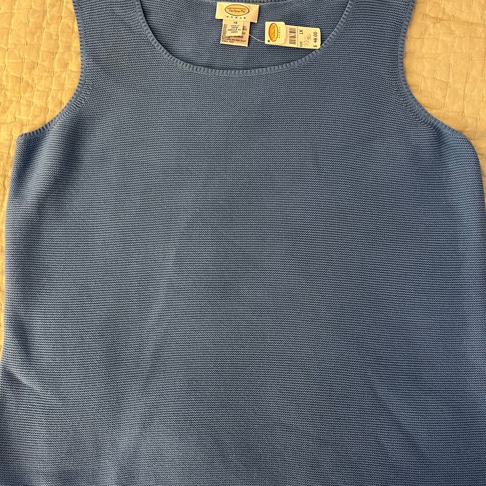 Talbots knit tank top in 1X